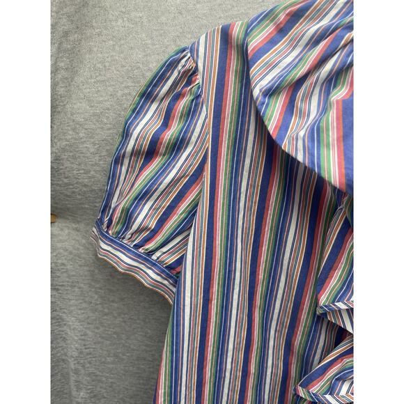 Vintage American Living Women's ruffled cotton blouse Size Large - Picture 8 of 11